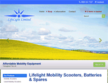 Tablet Screenshot of lifelightmobility.co.uk